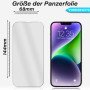 Panzerfolie für iPhone 14 Display Schutzglas Verbundglas Echt 9H Hartglas Klar