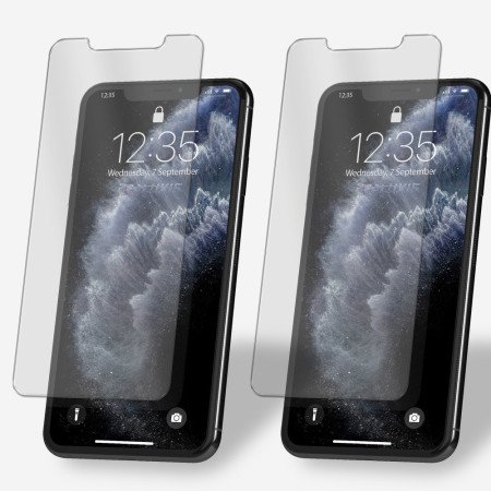 2x Panzerfolie für iPhone 11 Pro Max Display Schutzglas 9H Echt Hartglas Klar