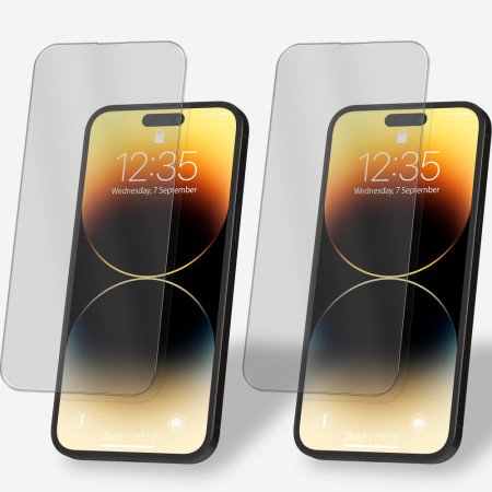 2x Panzerfolie für iPhone 14 Pro Display Schutzglas Verbundglas Hartglas Klar