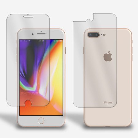 Panzerfolie für iPhone 7 Plus / iPhone 8 Plus Vorder + Rückseite Schutzglas Klar