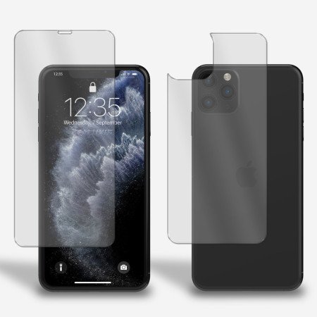 Panzerfolie für iPhone 11 Pro Max Vorder + Rückseite Schutzglas 9H Hartglas Klar