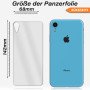 Panzerfolie für iPhone XR Vorder + Rückseite Schutzglas 9H Echt Hartglas Klar