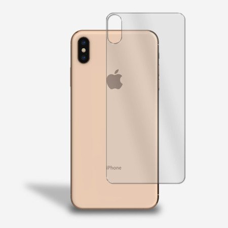 Rückseite Panzerfolie für iPhone XS MAX Rückseitenschutz Schutz Glasfolie Klar