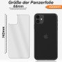 Rückseite Panzerfolie für iPhone 11 Schutzglas Rückseitenschutz Glasfolie Klar