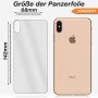 2x Rückseite Panzerfolie für iPhone XS MAX Rückseitenschutz Schutz 9H Glas Klar