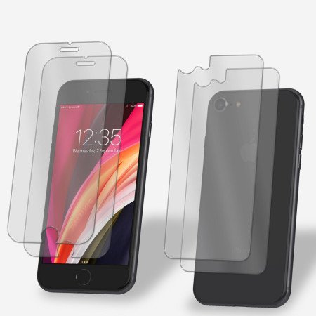 2x Panzerfolie für iPhone 7 iPhone 8 Vorder + Rückseite Schutzglas 9H Glas Klar