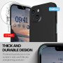 Hülle für iPhone 14 Plus Handy Schutz Tasche Case Slim Cover Bumper Schwarz Matt