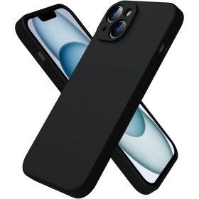 Handy Hülle für iPhone 15 Schutz Case mit Kameraschutz TPU Cover Slim Schwarz