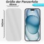 Panzerfolie für iPhone 15 Display Schutzglas Verbundglas Gehärtetes Glas 9H Klar