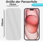 Panzerfolie für iPhone 15 Plus Display Schutzglas Gehärtetes Echt Glas 9H Klar