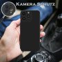 Schutz Hülle für iPhone 15 Pro Max - Kameraschutz Silikonhülle Schwarz