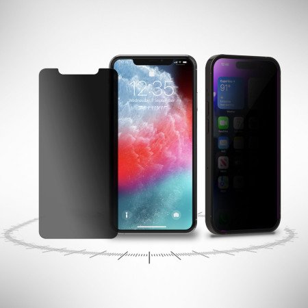 Blickschutzfolie für iPhone 11 Pro Sichtschutz Displayschutz Privacy Schwarz Mat