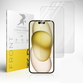 2x Schutzfolie für iPhone 15 Plus Bildschirmschutz Hydrogel Panzer Folie Klar