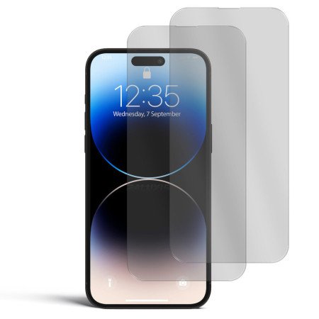 2x Panzerfolie für iPhone 14 Pro Max Displayschutz 9H Hartglas Schutzglas Klar