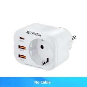 Asome Tech 33W GaN Ladegerät: Schnellladung mit 4000W AC-Steckdosenleiste