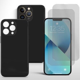 Kameraschutz Hülle für iPhone 13 Pro Max Schwarz / 2x Panzerglas