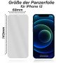 2x Panzerfolie für iPhone 12 Displayschutz 9H Echt Hartglas Schutzglas Klar