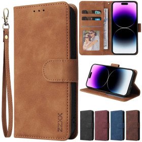 Leder Brieftasche Handyhülle für iPhone 15 14 13 12 11 Pro Max Flip-Card Halter