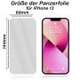 2x Panzerfolie für iPhone 13 Displayschutz 9H Echt Hartglas Schutzglas Klar