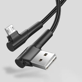 Essager 3A USB-C Kabel 90° Winkel Schnellladen Handy Ladekabel Micro USB