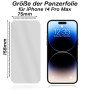 2x Panzerfolie für iPhone 14 Pro Max Displayschutz 9H Hartglas Schutzglas Klar