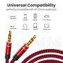 Universelles Aux-Kabel 1,5m: 3,5mm Audio, Nylon geflochten