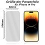 2x Panzerfolie für iPhone 14 PRO Displayschutz 9H Echt Hartglas Schutzglas Klar