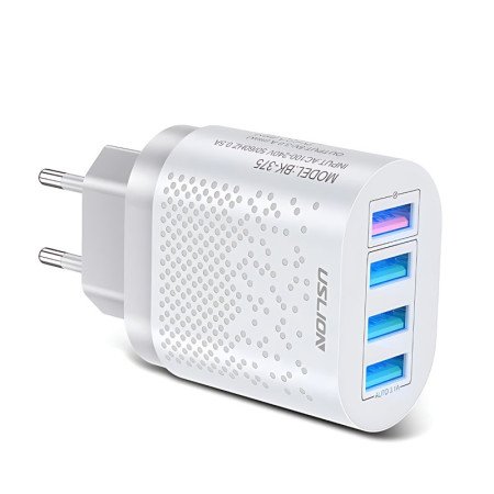 Uslion USB Ladegerät Stecker: 3A QC 3.0, 4-Port 48W Schnellladegerät