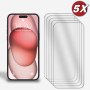 5er-Pack Display Glasfolie für iPhone 15 Panzerglas 9H Hartglas Schutzglas