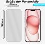 5er-Pack Display Glasfolie für iPhone 15 Panzerglas 9H Hartglas Schutzglas